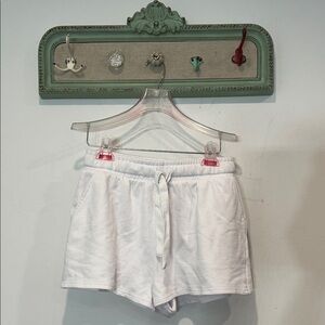 Sandy beach Swimwear Women's White Casual Cotton Shorts small new